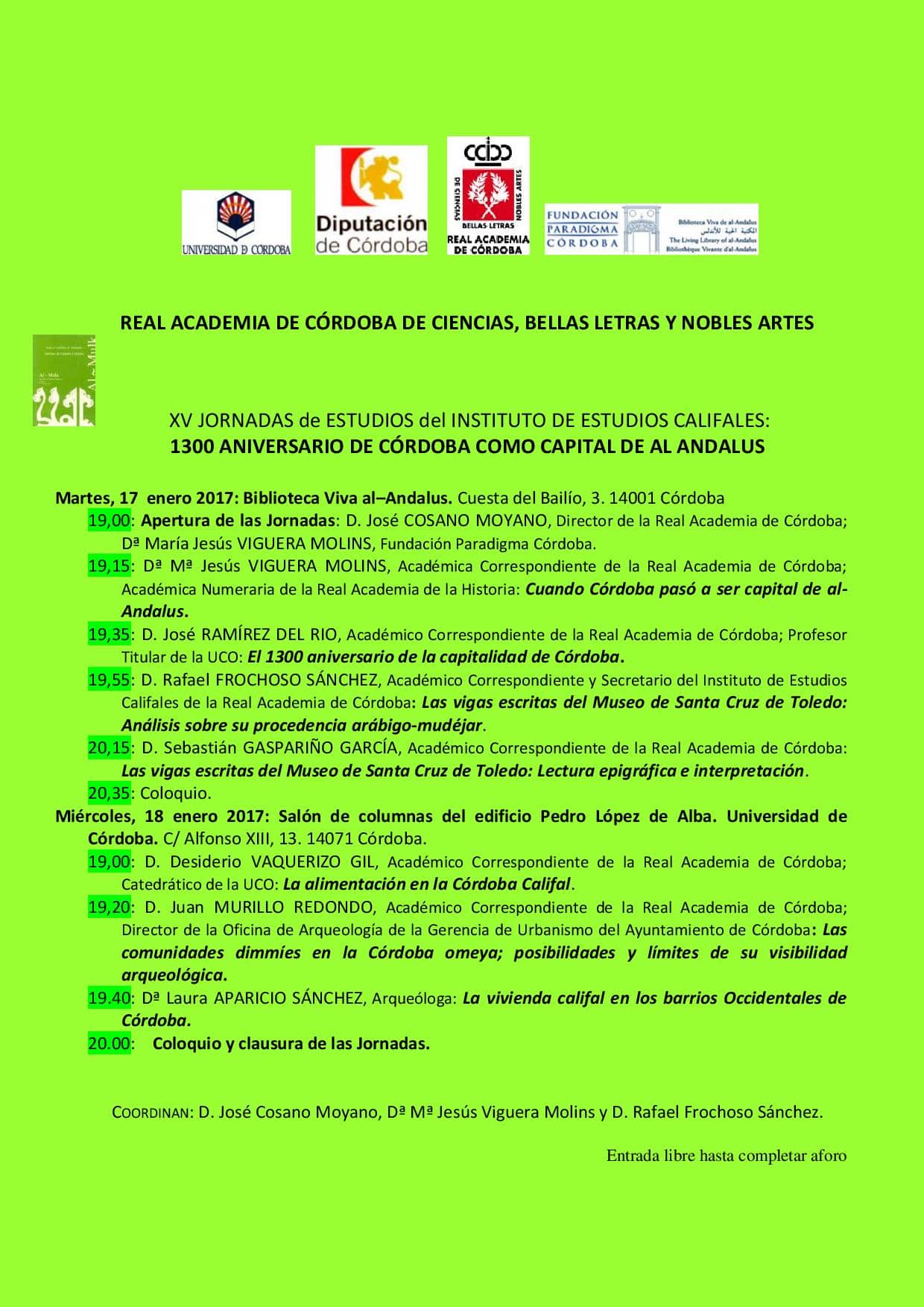 17-18 enero XV JORNADAS